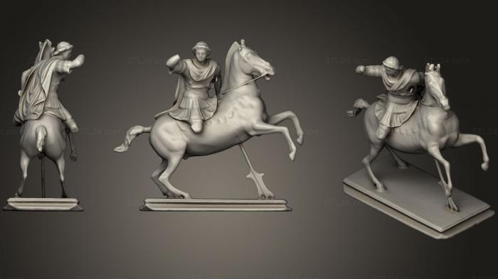 Статуи античные и исторические (Александр Македонский V, STKA_1352) 3D модель для ЧПУ станка